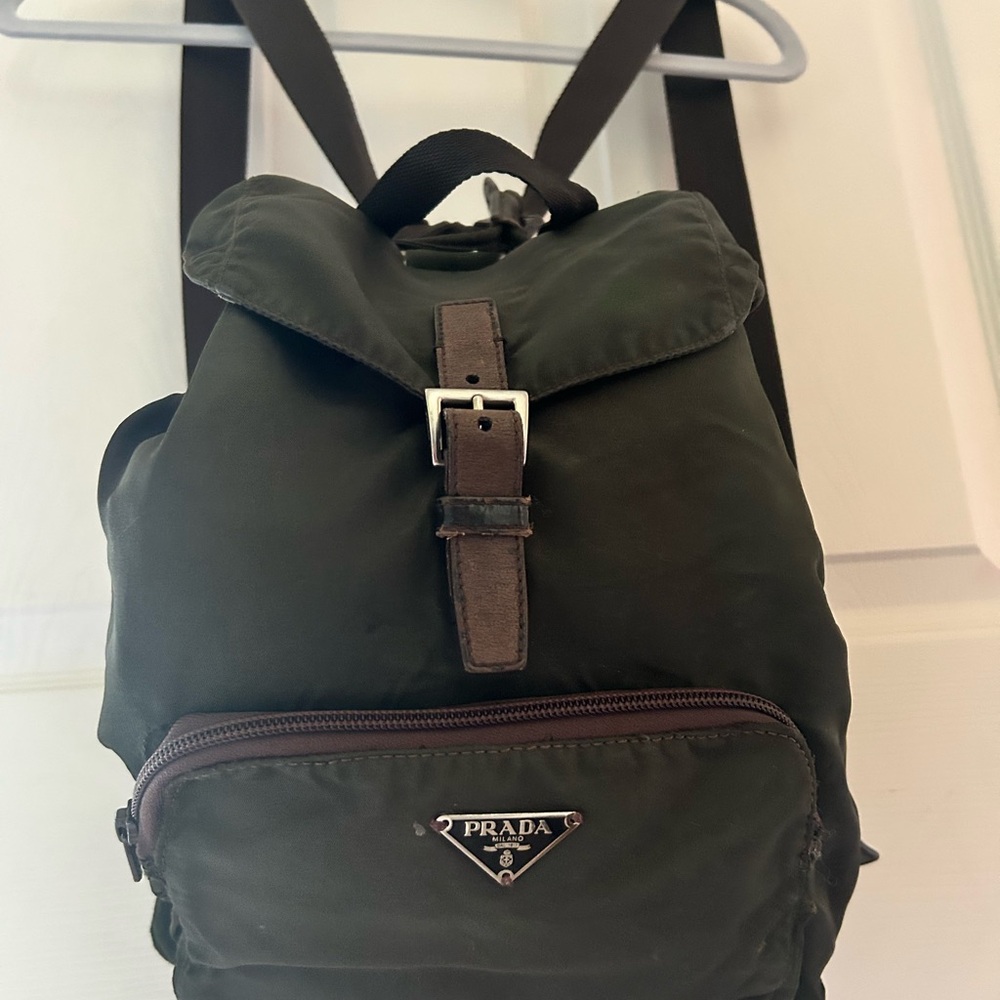 Prada Women's Dark Green Backpack